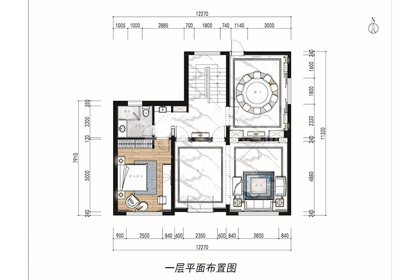 自建房一层平面布置图